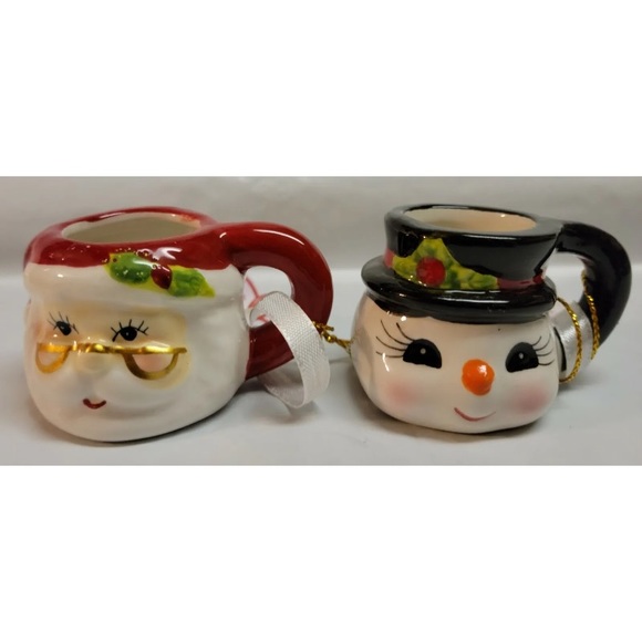 2021 Mr. Christmas Nostalgic Mini Mug Ornament Lot of 5 Holiday Ceramic 1.5 in. - Picture 4 of 11